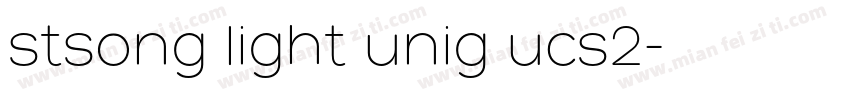 stsong light unig ucs2字体转换